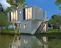 Cabane Apple moderne et intelligente de luxe, mini-maison préfabriquée en conteneur, salle de bain, salon, structure en acier écologique imperméable