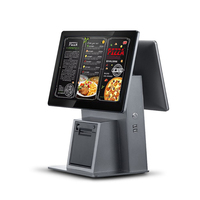 Terminal de point de vente tactile OEM à double écran 14 pouces, caisse enregistreuse pour restaurant, supermarché, ordinateur de caissier