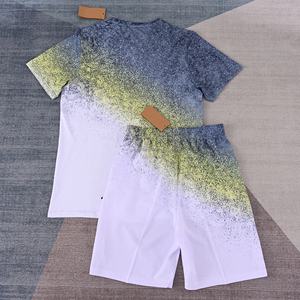 Ensemble de sport unisexe grande taille été, séchage rapide, respirant, antibactérien, t-shirt de course réfléchissant, short très extensible, 2 pièces - Product Image 6