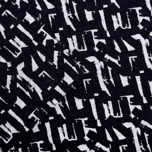 Bán Buôn Tùy Chỉnh Màu Đen Hình Học Muối Shrank Nhăn Nhăn Dệt Thoáng Khí 100% Cotton In Vải Cho Ăn Mặc Và Túi Xách - Product Image 6