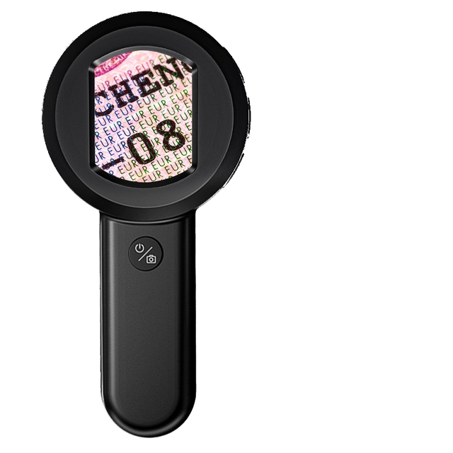 Factory Wholesale V7 2 Inch Digital Magnifying Glass 8 LED Lights 200x 12mm Lens ABS Material 1 Year Warranty
