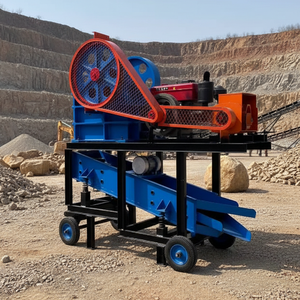 Concasseur à mâchoires pour granit, concasseur à mâchoires pour gros graviers, machine de concassage à mâchoires haute productivité, concasseur à mâchoires diesel - Product Image 1