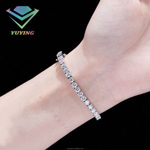 Bracelet tennis en argent sterling 925 avec diamants ronds brillants de 2 mm à 5 mm, cultivés en laboratoire CVD/HPHT, avec certificat IGI - Product Image 4