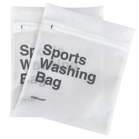 Sac à linge en maille blanche délicat avec logo personnalisé, taille sur mesure, sac à linge en maille réutilisable avec fermeture éclair