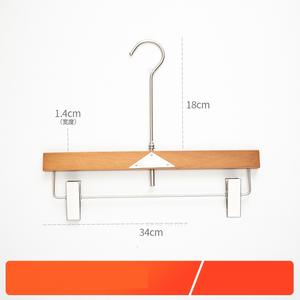 Wholesalers Custom Logo Natural Non Slip Laminated Coat <b>Hanger</b> With Clips Luxury Premium Wood <b>Hangers</b> for Clothes Wardrobe - Product Image 3