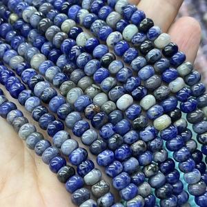 Denim <span class=keywords><strong>Lapis</strong></span> 4X6mm Perles de <span class=keywords><strong>pierre</strong></span> naturelle lisse Rondelle pour la fabrication de bijoux Environ: 380mm/str - Product Image 5