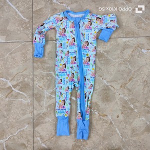 Kustom pakaian bayi bambu kustom ritsleting bayi disesuaikan pakaian anak-anak bambu Zippy piyama bambu bayi - Product Image 3