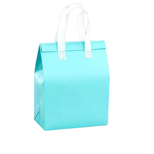 Sac isotherme non tissé en gros pour le déjeuner, sac à main thermique isolé en non-tissé écologique avec fermeture éclair et logo personnalisé - Product Image 2