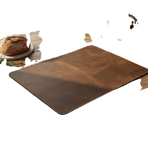 Modern Genuine Leather Placemat <b>Large</b> Comfortable Heat Insulation Dirt-Resistant Office <b>Desk</b> Mat Thick Promotional Welcome Gifts - Product Image 1