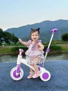 Fiets Voor Glijdende Kinderwagen Met Verlichting En Muziek. Kinderfiets Handkar Met Achtbaan Kinderen Driewieler - Product Image 2