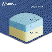 Matelas pliant en mousse à mémoire de forme Matelas de sol pliable à gel de 4 pouces Surmatelas respirant à trois volets