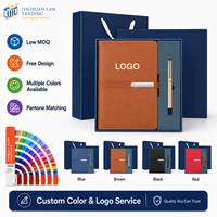 Ensemble cadeau carnet et stylo avec logo personnalisé, journal en cuir PU de qualité supérieure, coffret cadeau d'entreprise pour clients et employés