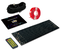 Panneau matriciel 1632 IP65 5V/2A programmable par application, texte et images DIY, panneau LED pour voiture, panneau lumineux à message défilant USB pour voiture - Product Image 2