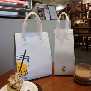 Sac isotherme multifonction en non-tissé avec feuille d'aluminium pour thé au lait froid, vin, à emporter, simple ou double tasse, vente en gros - Product Image 1
