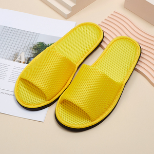 Zapatillas de tela de malla lavables reutilizables para interiores, zapatillas transpirables con punta abierta y suela de EVA - Product Image 4