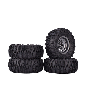 2.2 pouces Pneus En Caoutchouc et Métal Beadlock <span class=keywords><strong>Jante</strong></span> De Roue pour TRX-4 SCX10 RC Chenille RC Voiture - Product Image 1