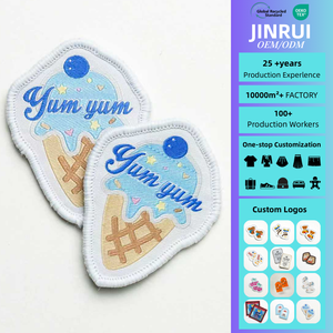 オリジナルブランドロゴバッジをデザインしましょう。服や帽子に。可愛いアニメ、高級織り刺繍ワッペン、低MOQ衣料ラベル。 - Product Image 5