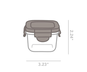 Baby <b>Glass</b> Food Storage Containers - Square Airtight Mini Lunch <b>Box</b> - Product Image 2