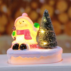 Mini-lumières LED de Noël 1L, blanc chaud, lumières LED Père Noël/Bonhomme de neige, écologiques, alimentées par piles, indice de protection IP20, prix de gros - Product Image 2