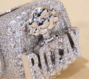 Nhẫn hip hop vàng 14k/18K-vvs Lab phát triển kim cương, được chứng nhận IGI, trang <span class=keywords><strong>s</strong></span>ức đá tùy chỉnh cho nam giới - Product Image 4