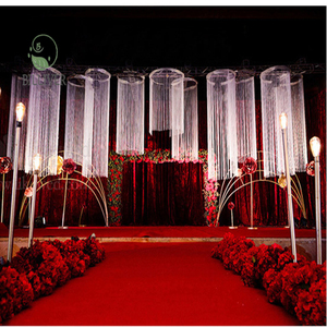 Decorazioni del soffitto sfondo di scena stringa tende pendenti per eventi di nozze con frangia di nappe <span class=keywords><strong>tenda</strong></span> drappeggio di nozze - Product Image 2