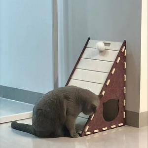 Relipet Groothandel Driehoek Kat Krabplank Kat Bedden 4 Seizoen Universele Semi-Ingesloten Gat Boren Kat Tunnels - Product Image 5