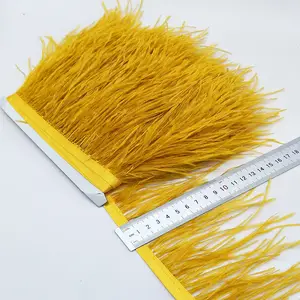 Wholesale dyed ostrich feather clothing ostrich feather trim fluffy gorgeous Ostrich feather trim