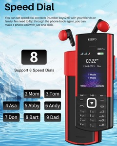 Téléphone portable R25 PRO avec boutons, réseau GSM 2G, écran 2,4 pouces, enregistreur d'appels, écouteurs TWS intégrés, téléphone à fonctions, double <span class=keywords><strong>SIM</strong></span> - Product Image 6