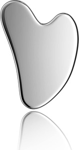 Outil facial Gua Sha, outil de massage GuaSha en acier inoxydable, tableau de Gua Sha universel en métal argenté <span class=keywords><strong>pour</strong></span> l'<span class=keywords><strong>acupuncture</strong></span> SPA - Product Image 3