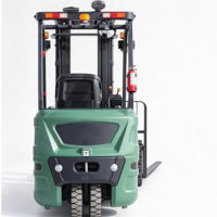 Chariot élévateur électrique à trois roues de 1200 kg à 1500 kg, batterie lithium-ion, hauteur de levage de 3 m à 4 m, mini chariot élévateur pour la logistique