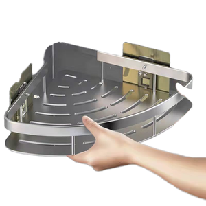 Venta caliente Almacén Baño Cocina Estante montado en la pared Estante <span class=keywords><strong>de</strong></span> almacenamiento <span class=keywords><strong>de</strong></span> metal Organizador <span class=keywords><strong>de</strong></span> esquina - Product Image 2