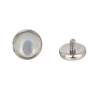 Puntas de Titanio F136 con Rosca Externa y Piedras Naturales |   Joyería Hipoalergénica para Piercing con Ojo de Gato, Turquesa y Piedras Preciosas - Product Image 4