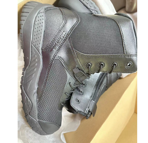 Botas Tácticas Negras TSB0708 con Cierre Lateral, Botas de Desierto Cómodas con Parte Superior de Gamuza - Product Image 3