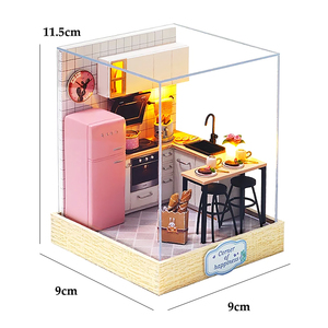 Casa delle Bambole <span class=keywords><strong>in</strong></span> Miniatura, Kit di Montaggio Puzzle 3D, Giocattolo Fai-da-Te, Decorazione Creativa <span class=keywords><strong>per</strong></span> Camera da Letto, Mobili <span class=keywords><strong>in</strong></span> <span class=keywords><strong>Legno</strong></span> Artigianali - Product Image 3