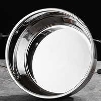 Double poignée 16 - 24cm 304 acier inoxydable cuisine cuisson lait pot pot à soupe avec couvercle en verre visible