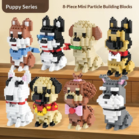 Jihui Yigao Série Chiots Mignons Figurine de Chien en Plastique ABS Modèle de Jouet Bloc de Construction pour Enfants Cadeau Vente en Gros