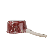 Casserole à lait 18 cm en aluminium avec couvercle en verre céramique et poignée en bakélite pour hôtels, restaurants, cuisines de petit-déjeuner, OEM, ODM, marque privée