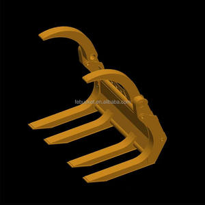 5 Tonnen Radlader aufsatz hydraulische Greifer lader Holz greifer zum Verkauf - Product Image 5