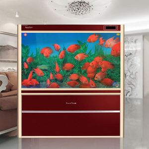 Système de filtrage <span class=keywords><strong>d</strong></span>'éclairage à LED <span class=keywords><strong>Aquarium</strong></span> de <span class=keywords><strong>poisson</strong></span> de bureau en verre carré écologique <span class=keywords><strong>Aquarium</strong></span> de <span class=keywords><strong>poisson</strong></span> rouge avec réglage de bureau confortable - Product Image 4