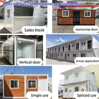 Casa Container Pieghevole Prefabbricata con Balcone, Casa Modulare in Acciaio Impilabile per Campeggio e Resort
