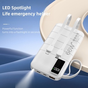 Batterie externe portable à charge rapide 10000mAh avec câble et projecteur <span class=keywords><strong>LED</strong></span>, batterie externe rechargeable - Product Image 2