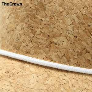Gorra de béisbol de corcho de 5 paneles con logotipo personalizado y cuerda, venta al por mayor, fabricante de gorras vintage con textura de madera - Product Image 3