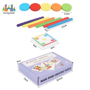 Juguetes de Madera para el Desarrollo del Pensamiento Lógico de Konig Kids, Juguetes Educativos Montessori, Juguetes Educativos para Niños, Rompecabezas - Product Image 4