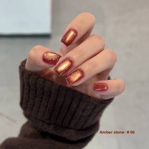 Suuseegel Новая коллекция Коричневый кошачий глаз лак для Ногтей Стойкий гель кошачий глаз ослепительный Осветляющий светодиодный источник лампы - Product Image 5