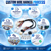 Câble personnalisé JST VH 3,96 mm de pas, 3 broches, assemblage de faisceau de câbles 16AWG isolé en PVC, extrémités étamées bleues et brunes pour PCB