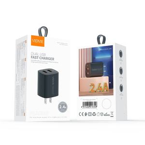 Vivie อะแดปเตอร์ที่ชาร์จโทรศัพท์ USB คู่แบบรวดเร็ว2.4A ปลั๊ก US UK EU - Product Image 6