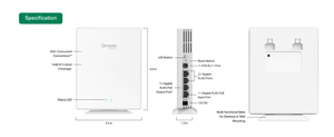 <span class=keywords><strong>TP</strong></span>-<span class=keywords><strong>Link</strong></span> EAP650 ดีสก์ท็อป PoE กิกะบิต ออมาดา เมช คลาวด์ WiFi 6 AX3000 จุดเชื่อมต่อไร้สาย - Product Image 2