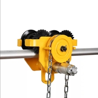 Carretilla Manual con Engranajes Z2LIFTING para Polipasto de Cadena de hasta 10T, Carretilla de Empuje y Tracción con Cadena Manual de 3 Metros