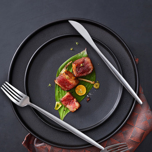 Juego de Cubiertos de Acero Inoxidable 304, Estilo Europeo, Cuchillo, Tenedor y Cuchara Portugueses Gruesos, para el Hogar o Restaurantes - Product Image 5