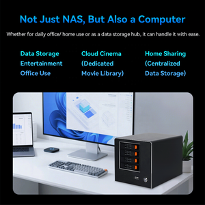 Intel N100 N150 2.5g i226v Marvel aqc Ethernet 3lan phần mềm tường lửa RAID Mạng đính kèm lưu trữ NAS Mini PC với 4/6/8 Vịnh - Product Image 3